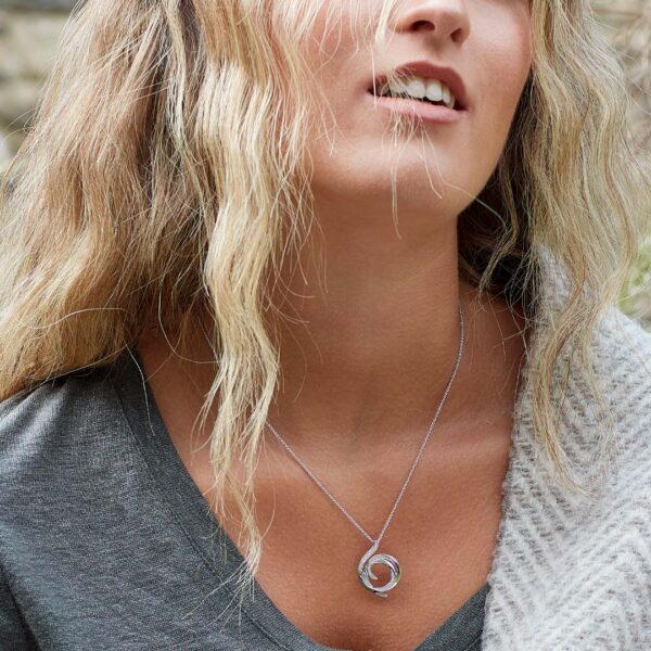 Helix Wrap Pave Necklace