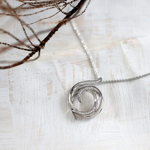 Helix Wrap Pave Necklace