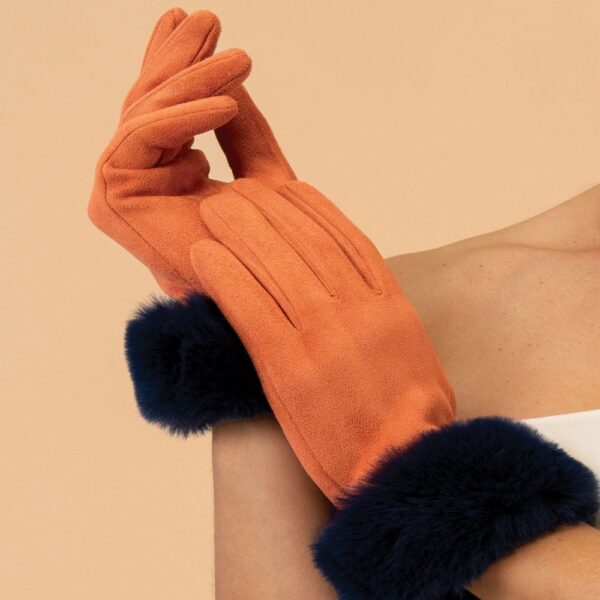 Gloves tangerine and Navy