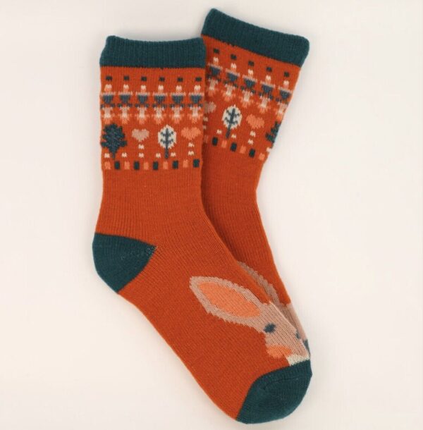 Cute Hare Knitted Socks